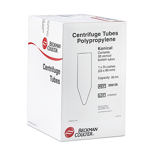 358126-31.5 mL Open-Top Thinwall Polypropylene Konical Tube, 25 x 89mm - 50Pk_1